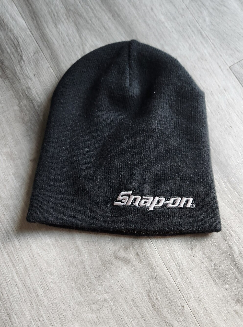 Snap-On Reversible Beanie Black/gray